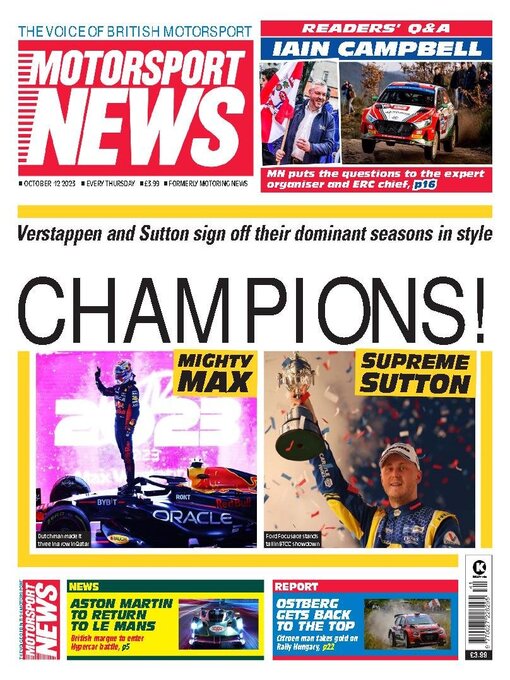 Title details for Motorsport News by Kelsey Publishing Ltd - Available